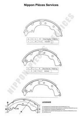 Brake Shoe Set (T350A80)