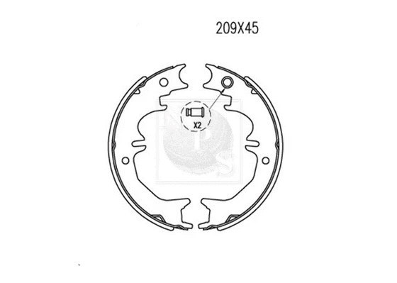 Brake Shoe Set (T350A88)