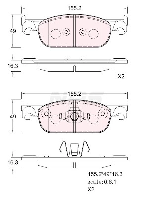 Brake Pad Set, disc brake (R360T07)