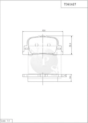 Brake Pad Set, disc brake (T361A27)