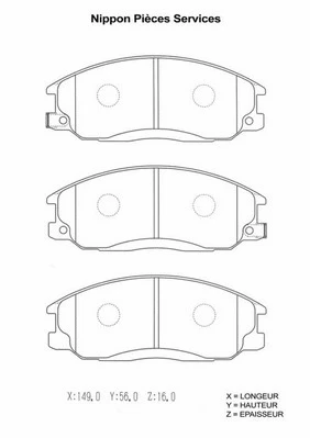 Brake Pad Set, disc brake (H360I07)