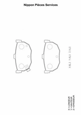 Brake Pad Set, disc brake (H361I02)