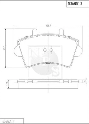 Brake Pad Set, disc brake (N360N13)