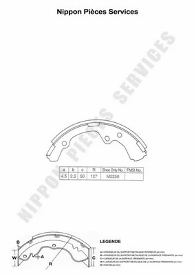 Brake Shoe Set (T350A23)