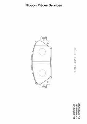 Brake Pad Set, disc brake (T360A121)