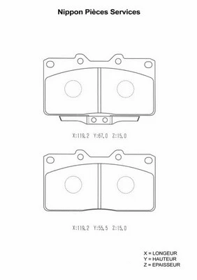 Brake Pad Set, disc brake (M360I83)