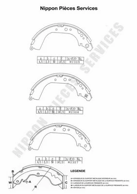 Brake Shoe Set (T350A39)