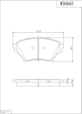 Brake Pad Set, disc brake (M360A65)
