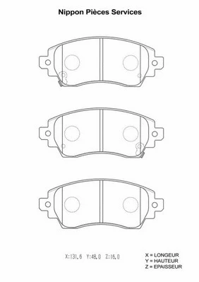 Brake Pad Set, disc brake (T360A01)