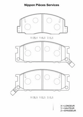 Brake Pad Set, disc brake (T360A42)