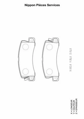 Brake Pad Set, disc brake (T361A05)