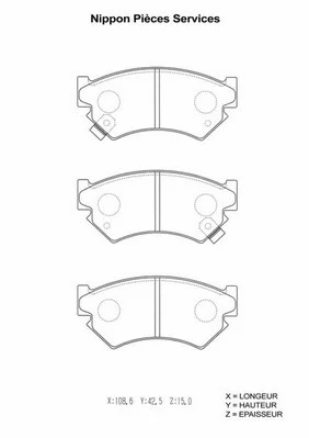 Brake Pad Set, disc brake (S360U18)