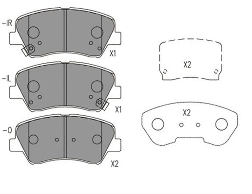 Brake Pad Set, disc brake (K360A28)