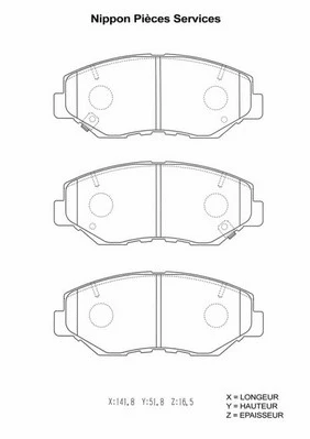 Brake Pad Set, disc brake (H360A08)