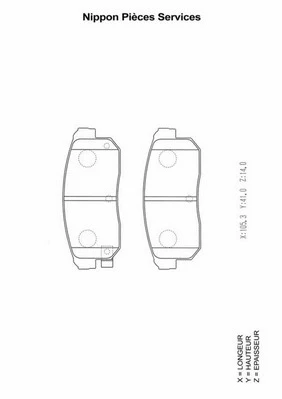 Brake Pad Set, disc brake (M361A07)