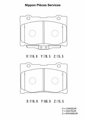 Brake Pad Set, disc brake (H360A10)