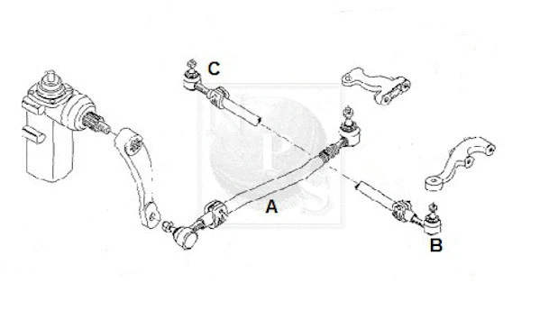 Angled Ball Joint, steering drag link