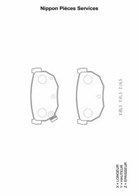 Brake Pad Set, disc brake (N361N39)