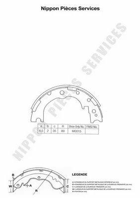 Brake Shoe Set (T350A28)