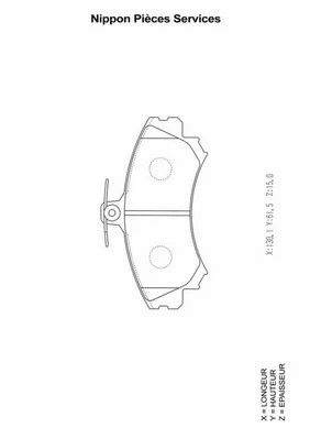Brake Pad Set, disc brake (M360I64)