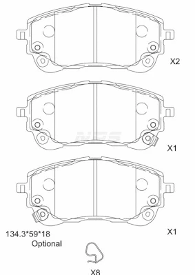Brake Pad Set, disc brake (T360A137)