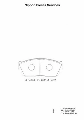 Brake Pad Set, disc brake (H360A13)