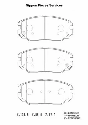 Brake Pad Set, disc brake (H360I19)
