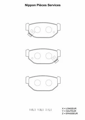 Brake Pad Set, disc brake (S361U00)