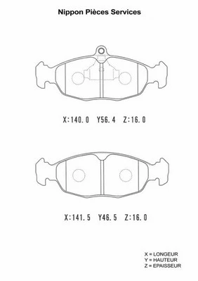 Brake Pad Set, disc brake (D360O01)