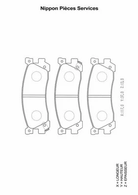 Brake Pad Set, disc brake (M361A05)