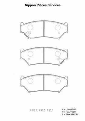 Brake Pad Set, disc brake (S360I12)