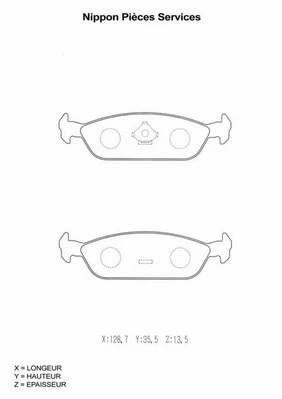 Brake Pad Set, disc brake (D361U00)