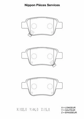 Brake Pad Set, disc brake (T361A29)