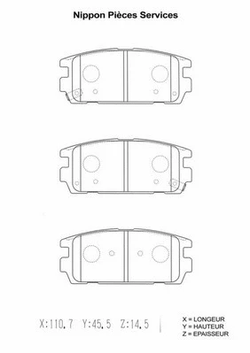 Brake Pad Set, disc brake (H361I12)