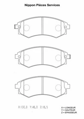 Brake Pad Set, disc brake (H360I09)
