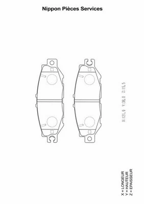 Brake Pad Set, disc brake (T361A17)
