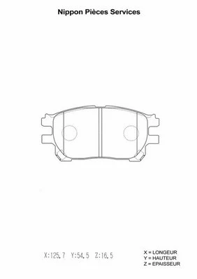 Brake Pad Set, disc brake (T360A72)