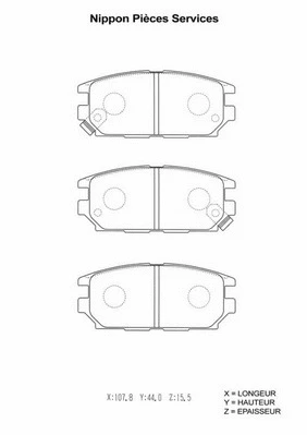 Brake Pad Set, disc brake (M361I17)