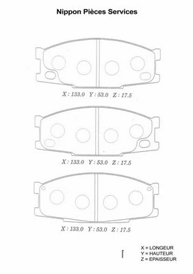 Brake Pad Set, disc brake (M360I85)