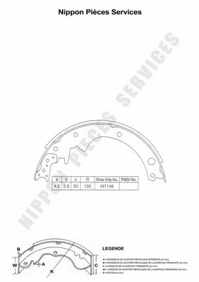 Brake Shoe Set (N350N32)