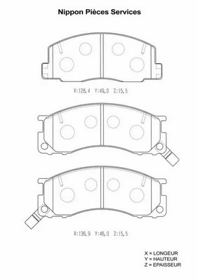 Brake Pad Set, disc brake (T360A59)