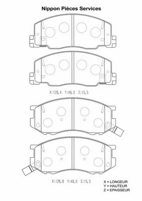 Brake Pad Set, disc brake (T360A94)