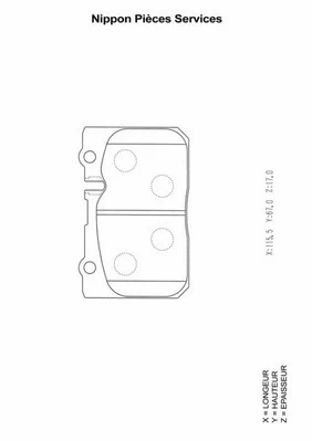 Brake Pad Set, disc brake (T360A92)
