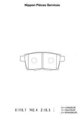 Brake Pad Set, disc brake (M361A19)