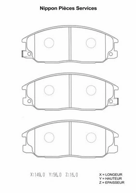 Brake Pad Set, disc brake (H360I15)