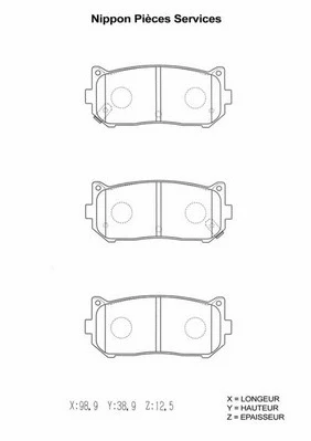 Brake Pad Set, disc brake (K361A04)