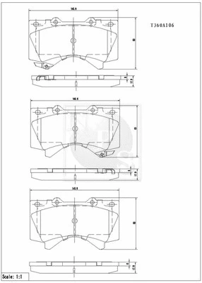 Brake Pad Set, disc brake (T360A106)