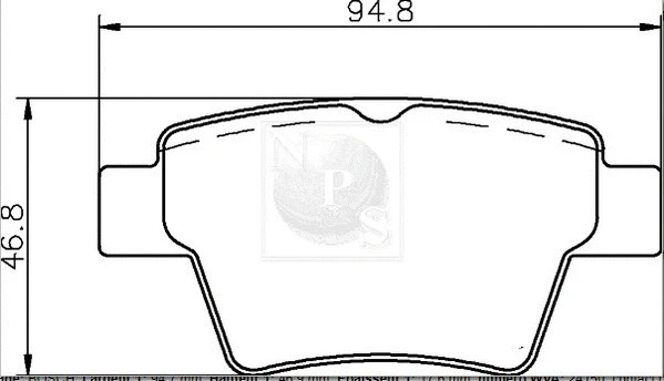 Brake Pad Set, disc brake (P361A05)