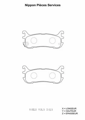 Brake Pad Set, disc brake (M361A15)
