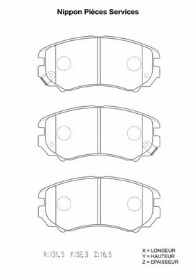 Brake Pad Set, disc brake (H360I17)